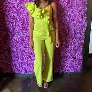 Neon Green Pants Romper